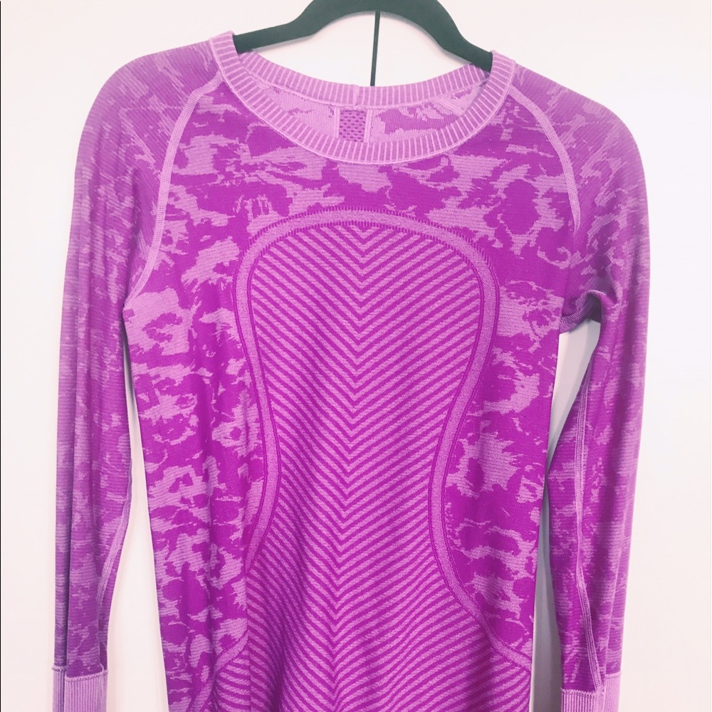 Lululemon Swiftly Tech Long Sleeve Purple Camo.