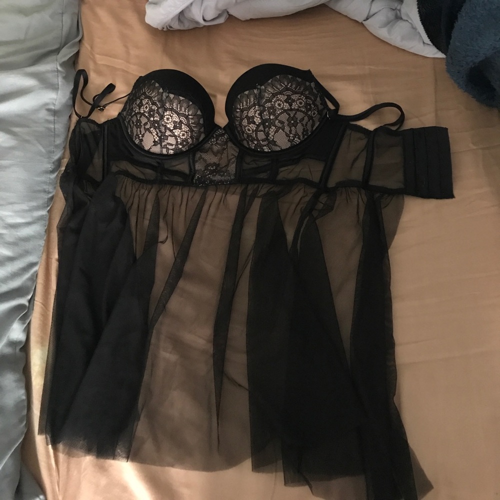 Black and Tan lingerie