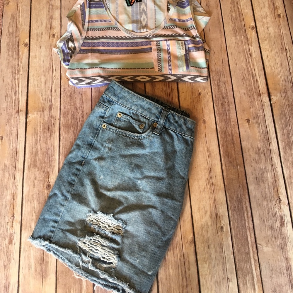American eagle jean shorts