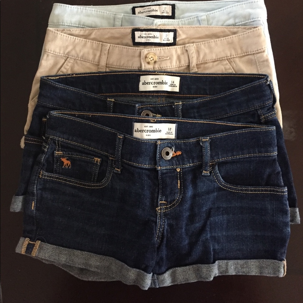 Lot!! 4 Pairs Abercrombie Kids Shorts