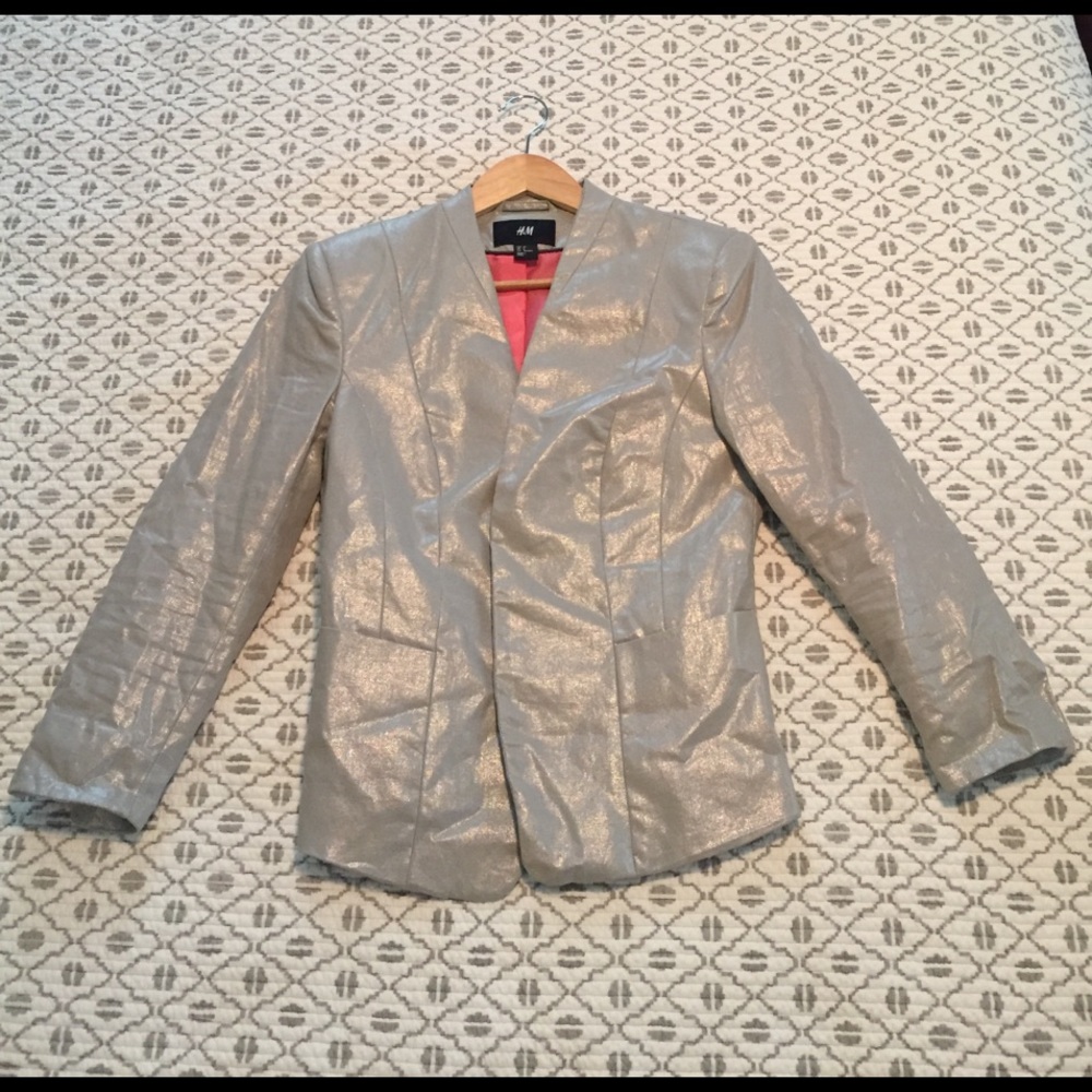 H&M Shimmery Gray Blazer