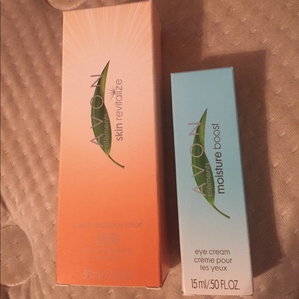 Avon Elements lotion and eye cream