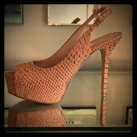 Firm Sale🔥Pour la Victoire nude reptile heels - Picture 2 of 8