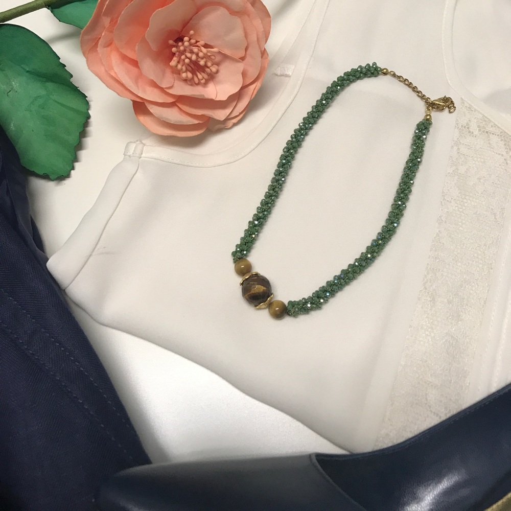 NEW!!! Cagla green elegant necklace