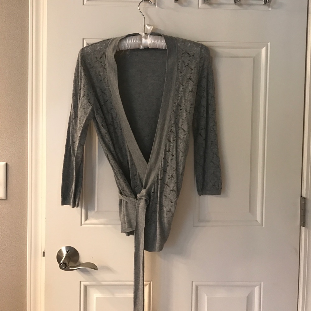 Crochet wrap sweater