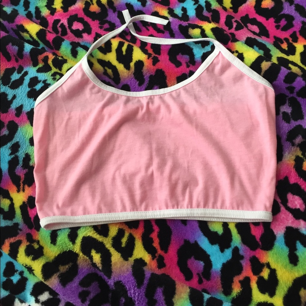Pink halter top