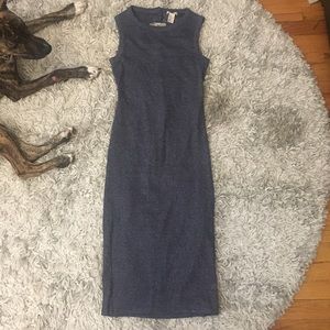 Blue pencil dress - Open back - Puppy not included