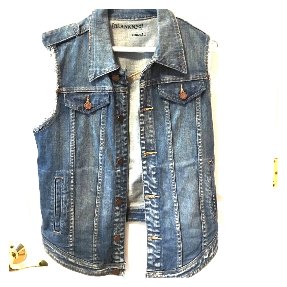 Woman's Blank NYC small denim vest.