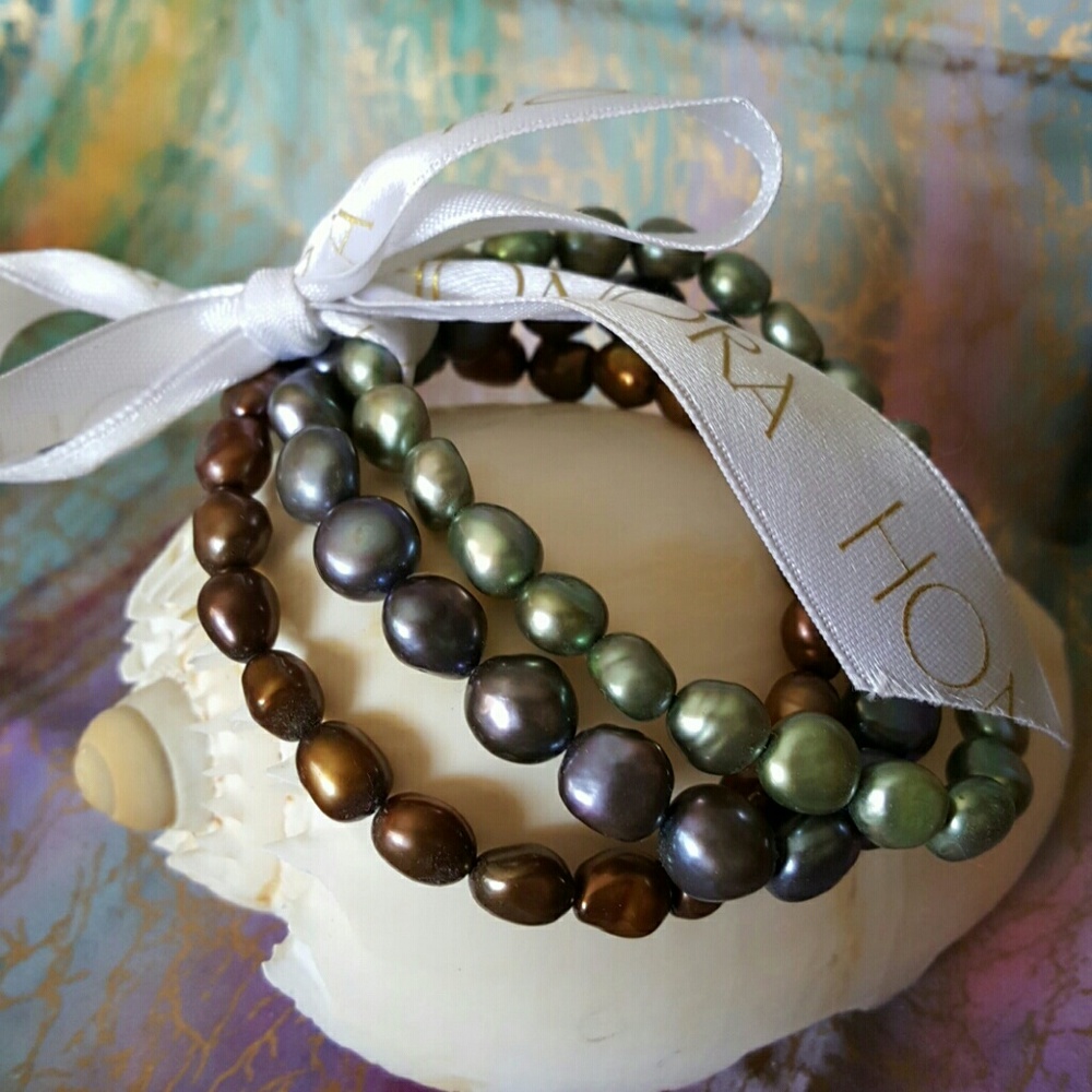 Set of 3 Honora Pearl Bracelets