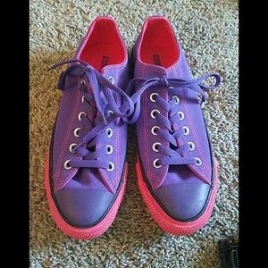 hot pink and dark purple converse