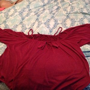 Cold shoulder burgundy size 18 top.