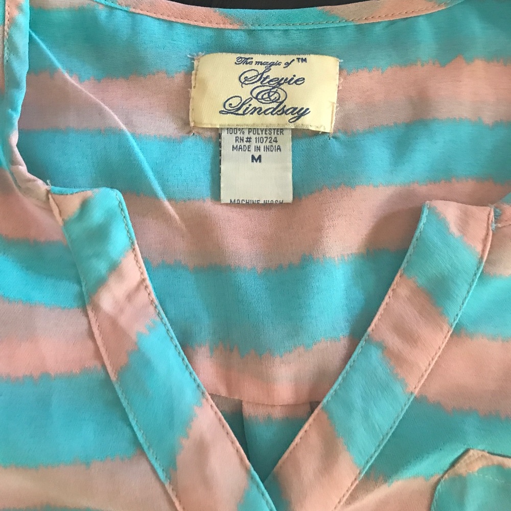 Stripe button down blouse - Picture 4 of 4