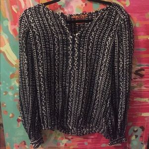 Tory Burch black & white blouse