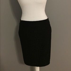 LOFT: Black Pencil Skirt w/ Lace Detail