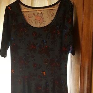 NICOLE dress greenish blue background cute pattern