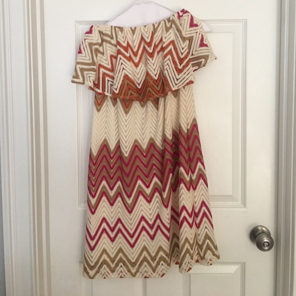 Judith March strapless/off the shoulder dress.