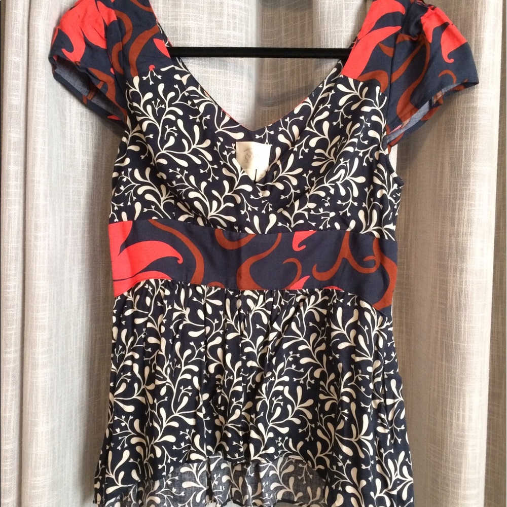 Patterned Top from Anthropologie (Small/Size 2)