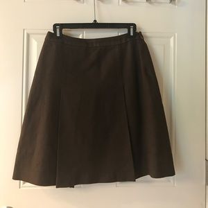Linen brown mini skirt