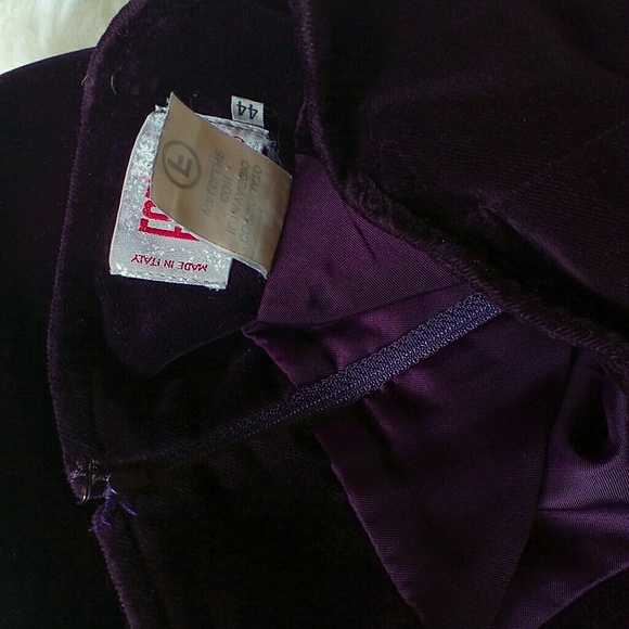 Velvet Pencil Skirt Designer Estasi Made in Italy - Picture 3 of 3