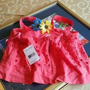 Free People Coral Cropped Tank