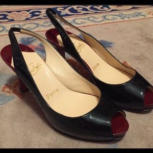 Christian Louboutin sling-back peep-toes - 6.5