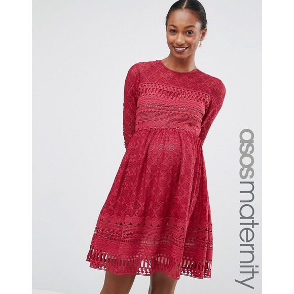 ASOS Maternity Dresses & Skirts - ASOS Maternity Premium Lace Skater Dress