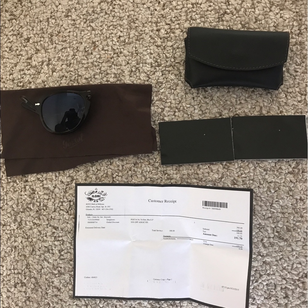 Hand made persol polarized Sungalsses .