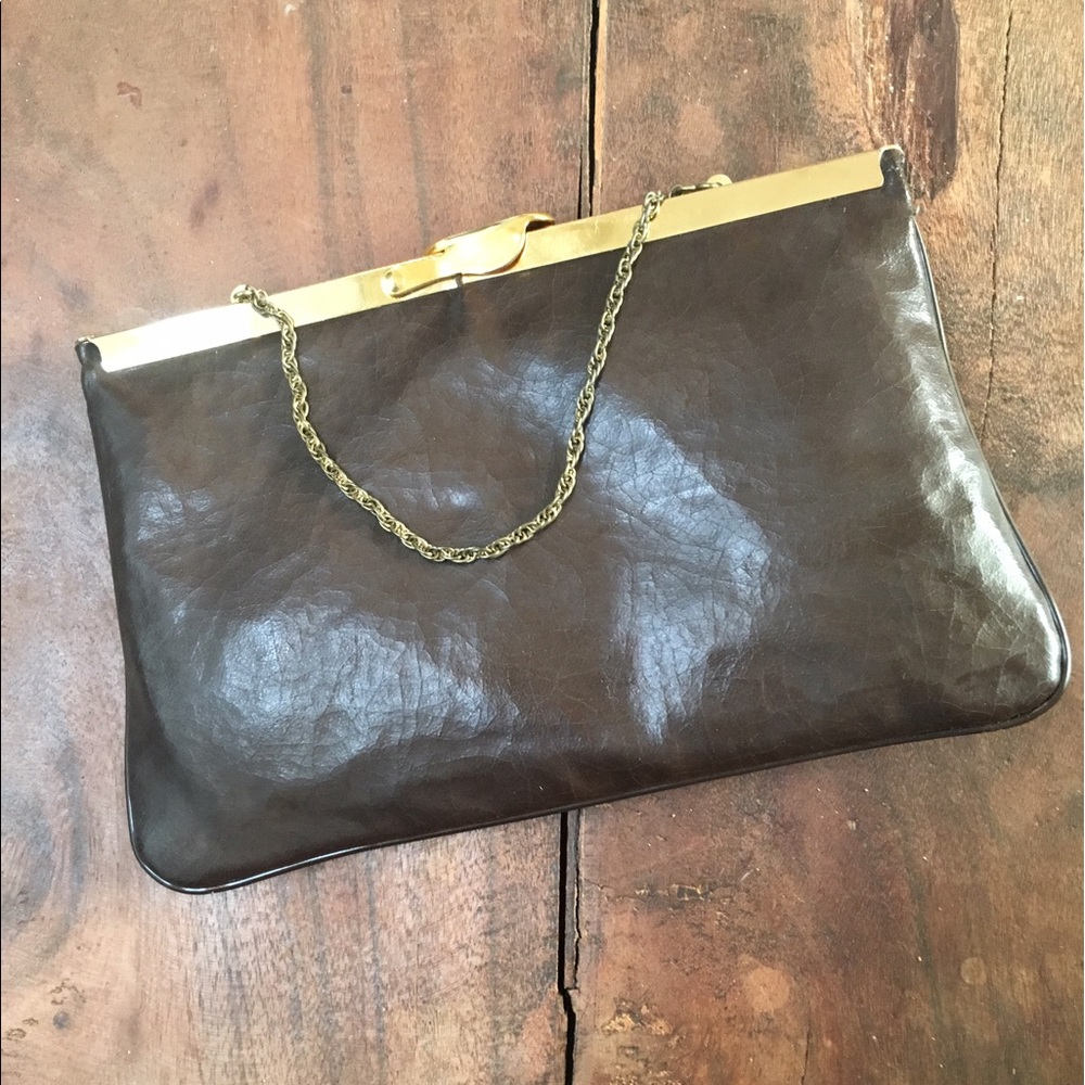 Vintage brown clutch