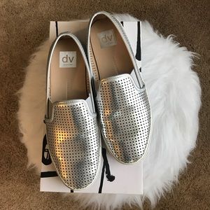Dv by dolce vita Gibsin Silver Metallic Loafers