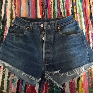 Vintage Levis 501 high waisted shorts