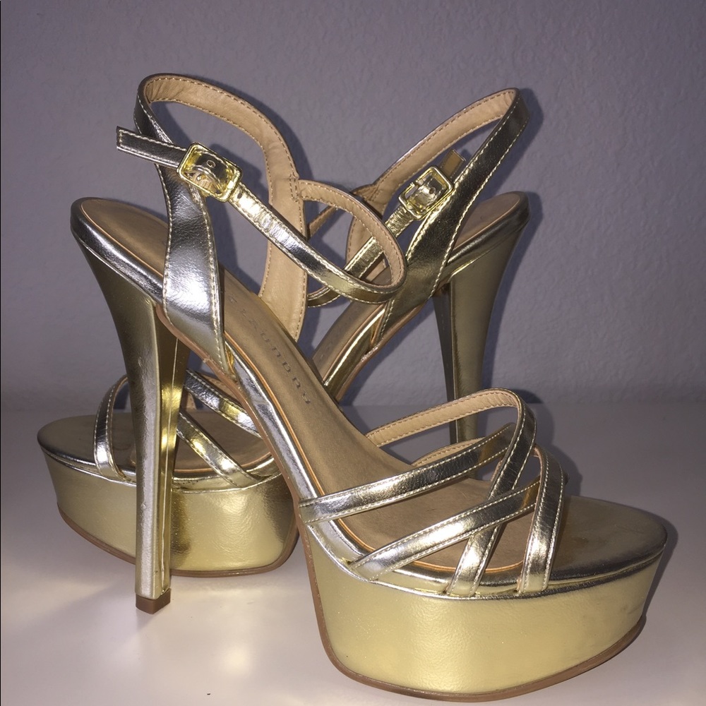 Gold Chinese Laundry Heels