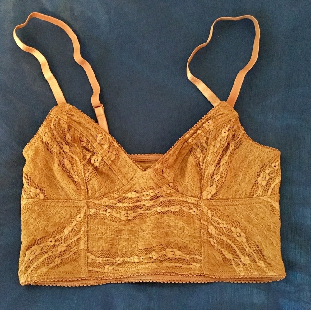 Free People XS cropped lace bralette NWOT