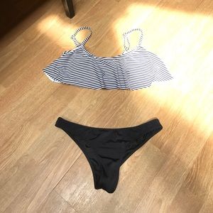 Victoria's Secret black thong scrunch bsuit bottom