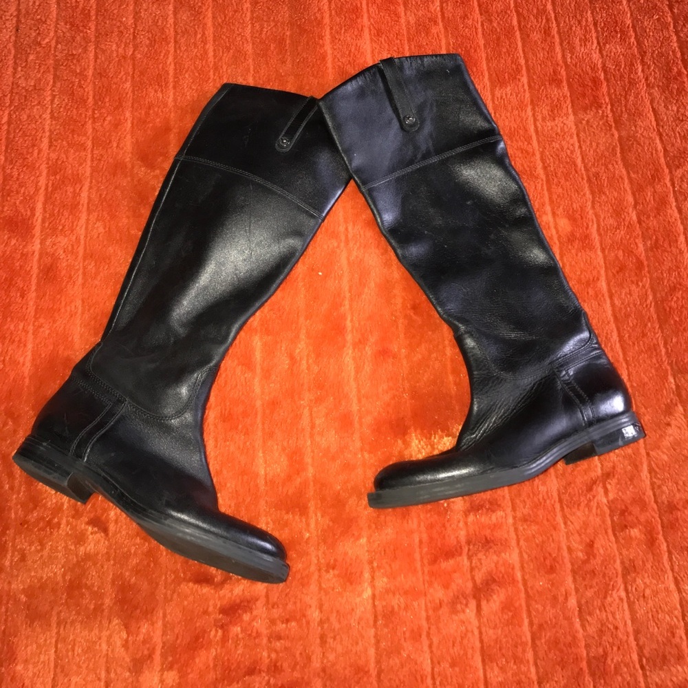 Girls leather riding boots