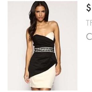 TFNC Embellished Two Tone Dress