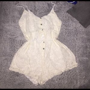 Urban Outfitters White Lace Romper