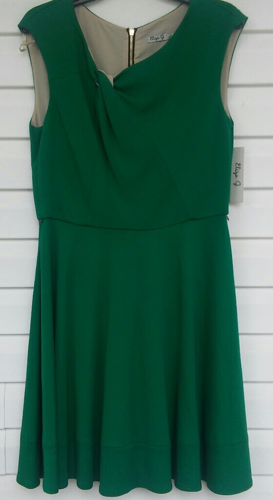 Women's Dress size 12 Gorgeous Green Midi Eliza J