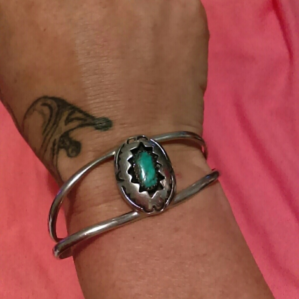 Sterling Silver Turquoise Cuff