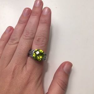Peridot silver ring
