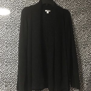 Chenille cardigan, open front