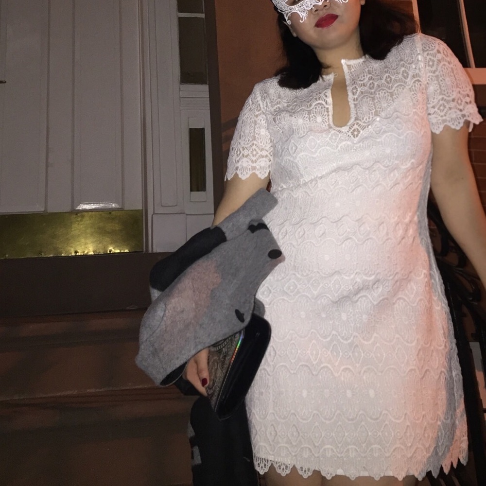 A & F White Lace Dress