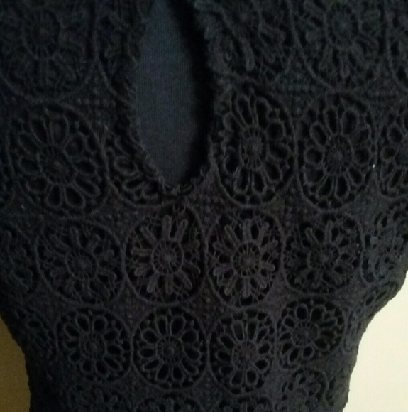 Bar III Black Lace Top - Picture 3 of 6