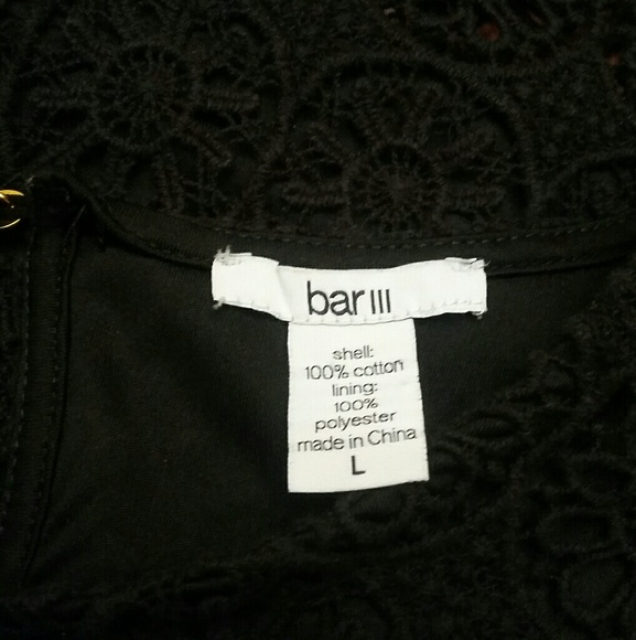 Bar III Black Lace Top - Picture 4 of 6