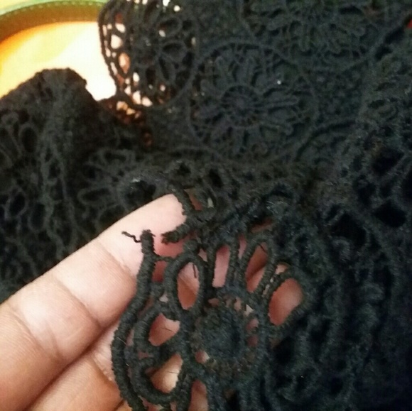 Bar III Black Lace Top - Picture 5 of 6