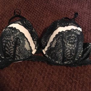 Rue21 Size 36D Tan and Black Lace Bra