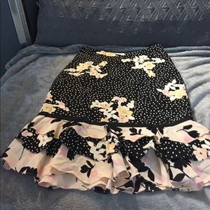 Spring silk skirt from Banana Republic