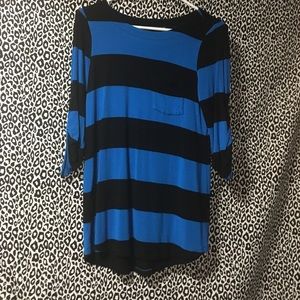Striped 3/4 sleeve tee