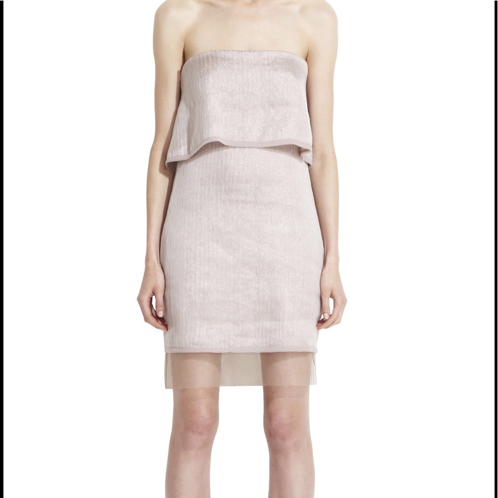 BCBG Max Azria Runway Sigrid Tiered Dress Blush
