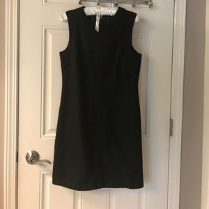 Black wool sheath dress
