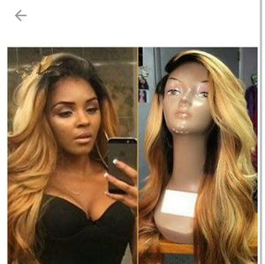 UGC ombre human hair lacefront wig 26-28"